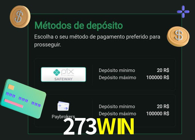 O cassino 273WIN oferece uma grande variedade de métodos de pagamento
